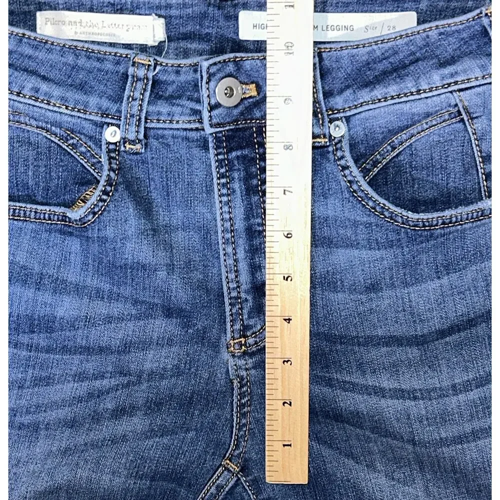 Anthropologie Pilcro and the Letterpress High-Rise Denim Leggings 28X27
